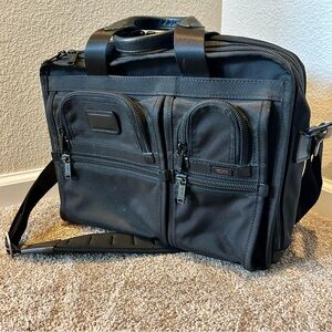 Tumi black nylon briefcase